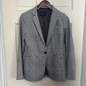 Banana Republic Black and White Plaid Blazer